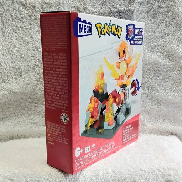 MEGA BLOKS Pokemon Charmander's Fire-Type Spin Made with Motion 81 Piece Set!! - Picture 2 of 5